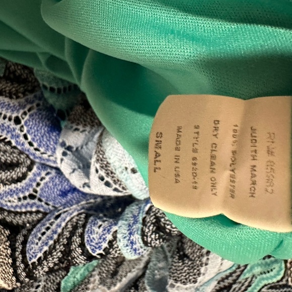 Judith March Blue Green Off-Shoulder Sundress - Picture 5 of 6